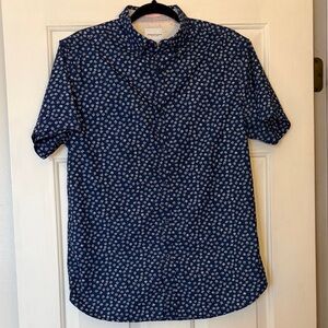 Denim & Flower Navy Floral Button Down Shirt